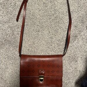 Patricia Nash Brown Leather Messenger Bag